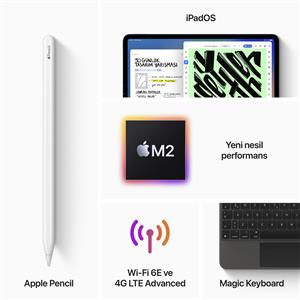 iPad Pro 4.Nesil 128GB WIFI+Cellular 11''Liquid Retina Ekran iPadOS Tablet Gümüş