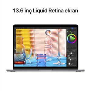 MacBook Air MLXW3TU/A M2 8Gb-256Gb Ssd-Liquid Retina-13.6inc-Uzay Grisi