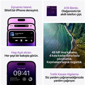 iPhone 14 Pro 256 Gb Akıllı Telefon Derin Mor