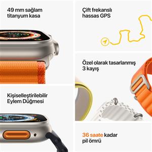 Apple Watch Ultra GPS + Cellular, 49mm Titanium Case with Black/Gray Trail-S/M