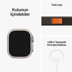Apple Watch Ultra GPS + Cellular, 49mm Titanium Case with Black/Gray Trail-S/M