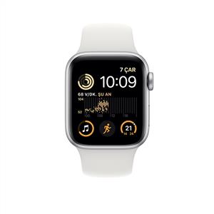 Apple Watch SE GPS 44mm Silver Aluminium Case with White Sport Band