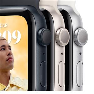 Apple Watch SE GPS 44mm Silver Aluminium Case with White Sport Band