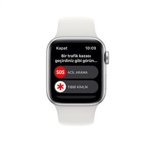 Apple Watch SE GPS 44mm Silver Aluminium Case with White Sport Band