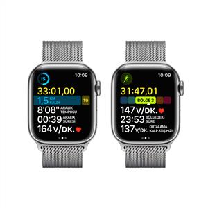 Apple Watch Series 8 GPS + Cellular 45mm Silver Stainless Steel Case with Silver