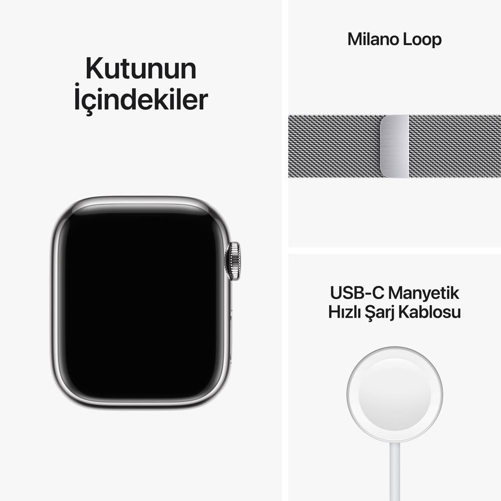 Apple Watch Series 8 GPS + Cellular 41mm Silver Stainless Steel