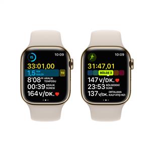 Apple Watch Series 8 GPS + Cellular 45mm Gold Stainless Steel Case with Starligh