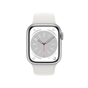 Apple Watch Series 8 GPS 45mm Silver Aluminium Case with White Sport Band