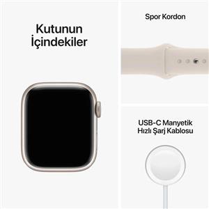 Apple Watch Series 8 GPS 41mm Starlight Aluminium Case with Starlight Sport Band