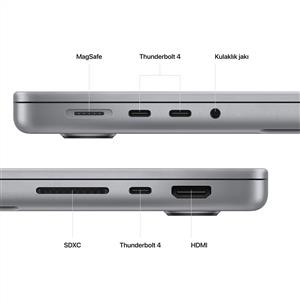 MacBook Pro MPHE3TU/A M2 Pro 16Gb-512Gb Ssd-Liquid Retina-14inc-Uzay Grisi