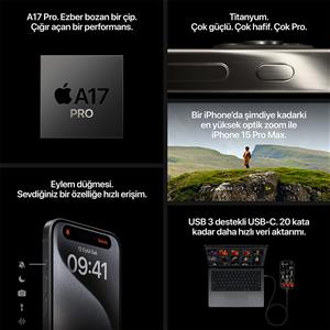 iPhone 15 Pro Max 1 Tb Akıllı Telefon Siyah Titanium