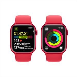 Apple Watch Series 9 GPS + Cellular 41mm RED Aluminium RED Sport Band - M/L