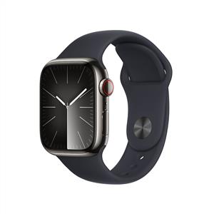 Apple Watch Series 9 GPS + Cellular 41mm Graphite Stainless Mid.Sport Band - S/M