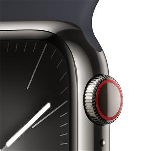 Apple Watch Series 9 GPS + Cellular 41mm Graphite Stainless Mid Sport Band Akıllı Saat M/L