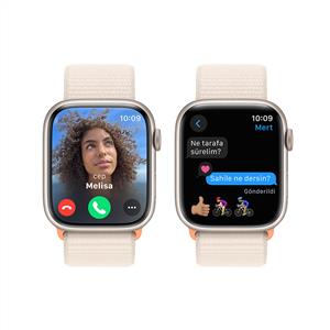 Apple Watch Series 9 GPS + Cellular 45mm Akıllı Saat Starlight Aluminium Starlight Loop