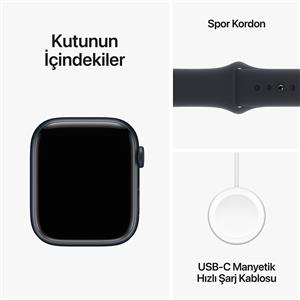 Apple Watch Series 9 GPS + Cellular 45mm Midnight Aluminium Midnight Band - S/M