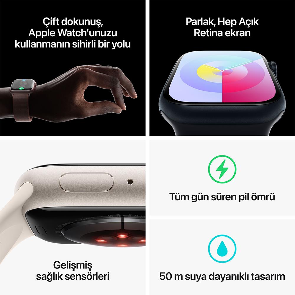 Apple Watch Series 9 GPS + Cellular 45mm Midnight with Midnight