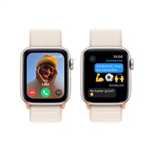 Apple Watch SE GPS 40mm Akıllı Saat Starlight Aluminium Case with Starlight Sport Loop-NEW