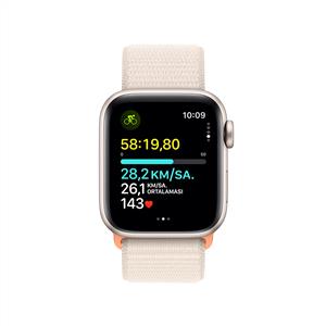 Apple Watch SE GPS 40mm Akıllı Saat Starlight Aluminium Case with Starlight Sport Loop-NEW