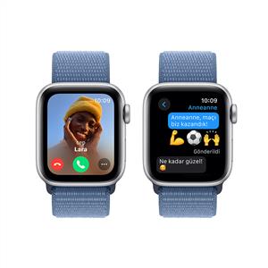 Apple Watch SE GPS 40mm Akıllı Saat Silver Aluminium Case with Winter Blue Sport Loop-NEW