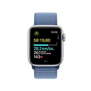 Apple Watch SE GPS 40mm Akıllı Saat Silver Aluminium Case with Winter Blue Sport Loop-NEW