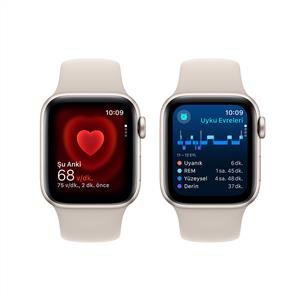 Apple Watch SE GPS 44mm Akıllı Saat Aluminium Case with Starlight Sport Band - M/L