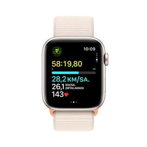 Apple Watch SE GPS 44mm Akıllı Saat Starlight Aluminium Case with Starlight Sport Loop-NEW