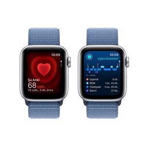 Apple Watch SE GPS + Cellular 40mm Silver with Winter Blue Sport Loop-NEW