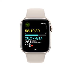 Apple Watch SE GPS + Cellular 44mm Akıllı Saat Starlight with Starlight Sport Band - S/M