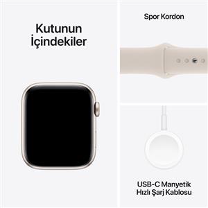 Apple Watch SE GPS + Cellular 44mm Akıllı Saat Starlight with Starlight Sport Band - M/L