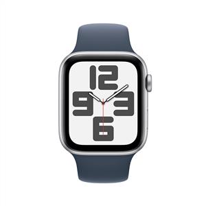 Apple Watch SE GPS + Cellular 44mm Akıllı Saat Silver with Storm Blue Sport Band - S/M
