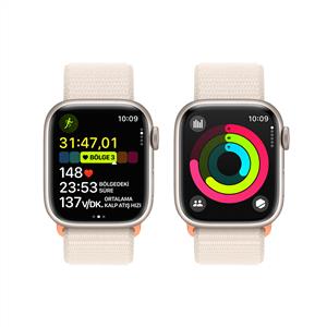 Apple Watch Series 9 GPS 41mm Akıllı Saat Starlight with Starlight Sport Loop