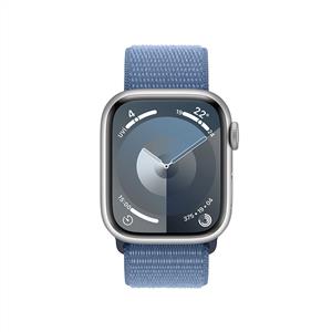 Apple Watch Series 9 GPS 41mm Akıllı Saat Silver with Winter Blue Sport Loop