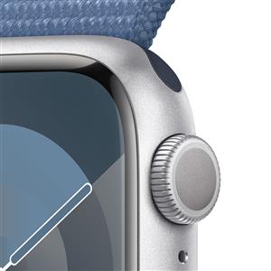 Apple Watch Series 9 GPS 41mm Akıllı Saat Silver with Winter Blue Sport Loop