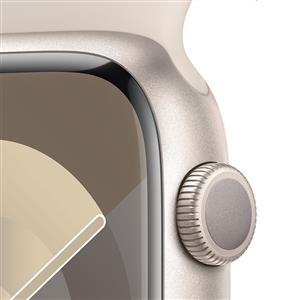 Apple Watch Series 9 GPS 45mm Akıllı Saat Starlight with Starlight Sport Band - M/L