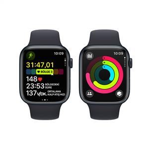 Apple Watch Series 9 GPS 45mm Akıllı Saat Midnight with Midnight Sport Band - M/L