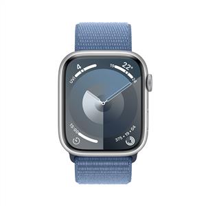 Apple Watch Series 9 GPS 45mm Akıllı Saat Silver with Winter Blue Sport Loop