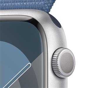 Apple Watch Series 9 GPS 45mm Akıllı Saat Silver with Winter Blue Sport Loop