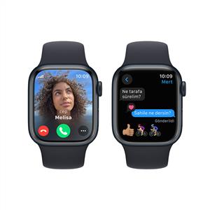 Apple Watch Series 9 GPS + Cellular 41mm Akıllı Saat with Midnight Sport Band - S/M