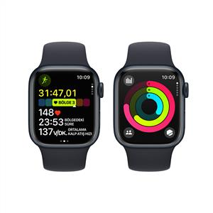 Apple Watch Series 9 GPS + Cellular 41mm Akıllı Saat with Midnight Sport Band - M/L