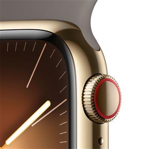 Apple Watch Series 9 GPS + Cellular 41mm Gold with Clay Sport Band - S/M