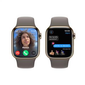 Apple Watch Series 9 GPS + Cellular 41mm Gold with Clay Sport Band - S/M