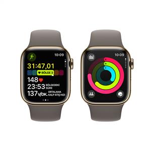 Apple Watch Series 9 GPS + Cellular 41mm Gold with Clay Sport Band - M/L