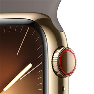 Apple Watch Series 9 GPS + Cellular 41mm Gold Stainless Steel Case with Gold