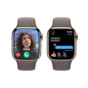 Apple Watch Series 9 GPS + Cellular 41mm Gold Stainless Steel Case with Gold