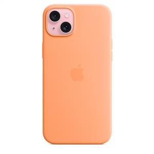 Apple MT173ZM/A iPhone 15 Plus  MagSafe Silikon Kılıf - Turuncu Sorbe