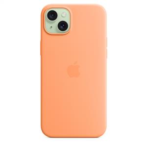 Apple MT173ZM/A iPhone 15 Plus  MagSafe Silikon Kılıf - Turuncu Sorbe
