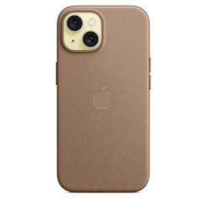 Apple MT3C3ZM/A iPhone 15 için MagSafe özellikli Mikro Dokuma Kılıf -Vizon Grisi