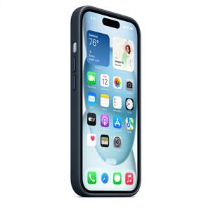 Apple MT3G3ZM/A iPhone 15 MagSafe özellikli Mikro Dokuma Kılıf - Pasifik Mavisi