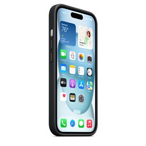 Apple MT393ZM/A iPhone 15 için MagSafe özellikli Mikro Dokuma Kılıf - Siyah
